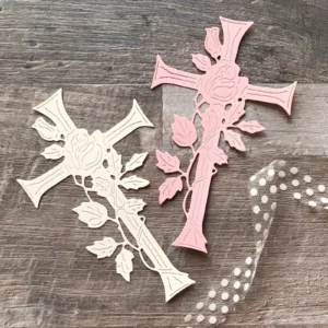 Sumflying Rose Cross Shape Metal Die Cuts - main product photo