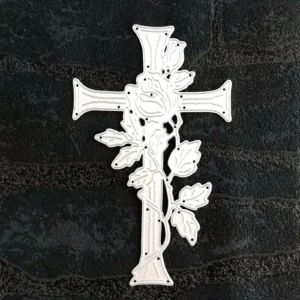 Sumflying Rose Cross Shape Metal Die Cuts - product photo 3 of 3