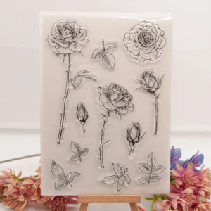 Rose Flower Stamp Set - main product photo | clear stamp