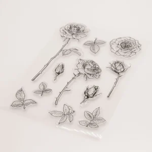 Rose Flower Stamp Set - lifestyle photo | clear stamp
