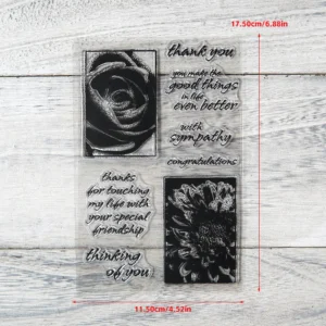 Rose Pattern Clear Stamps 01