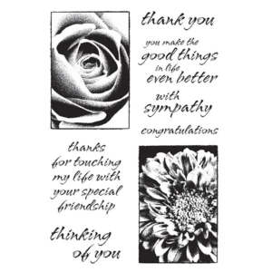 Sumflying Rose Pattern Flowers Elegant Clear Stamps Rose Pattern Clear Stamps 05