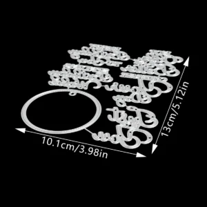 Round Tag Birthday Sentiment Metal Cutting Dies
