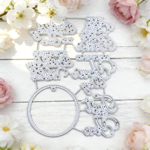 Round Tag Birthday Sentiment Metal Cutting Dies