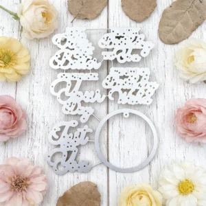 Round Tag Birthday Sentiment Metal Cutting Dies