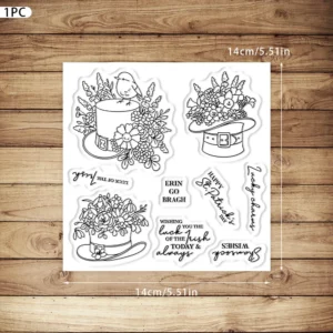 Sumflying St Patricks Hat Flowers Clear Stamps Saint Patricks Hat Clear Stamps 02