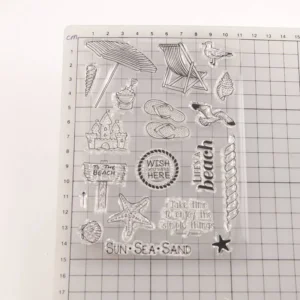 Sandy Beach Stamp Set - detail view | clear stamp