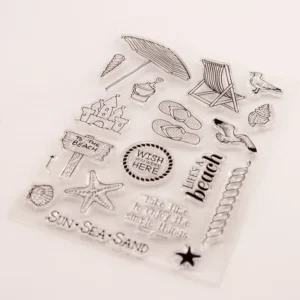 Sandy Beach Stamp Set - lifestyle photo | clear stamp