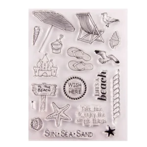Sandy Beach Stamp Set - packaging photo | clear stamp