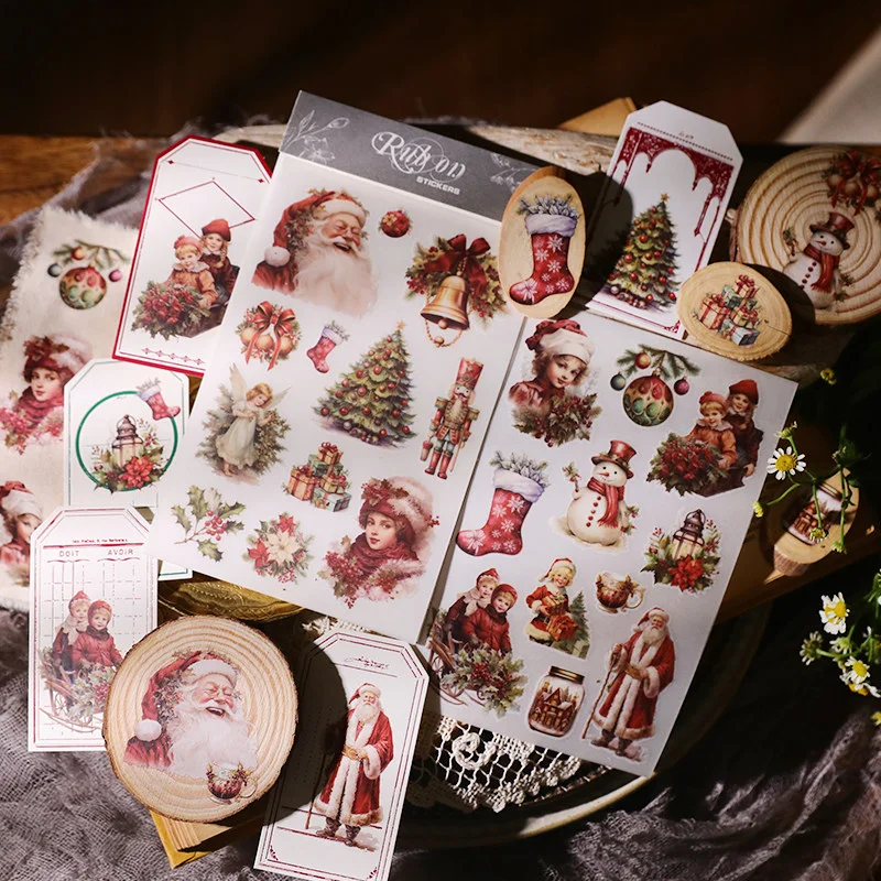 Santa Christmas Rub On Transfer Stickers - 2 Sheets Pack - detail image 1