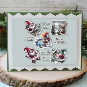 Sumflying Santa Claus Reindeer Sleigh Clear Stamps Santa Claus Clear Stamps 06
