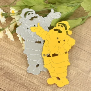 Santa Claus Metal Cutting Dies Back View - 240-DC-565