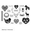 Scandi Christmas Deer Stamp Set - main product photo | clear stamp