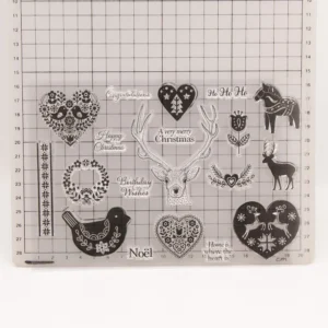 Scandi Christmas Deer Stamp Set - lifestyle photo | clear stamp