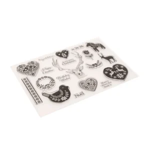 Scandi Christmas Deer Stamp Set - packaging photo | clear stamp