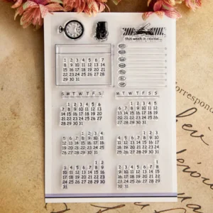 Schedule Calendar Stamp Set - main product photo | clear stamp