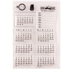 Schedule Calendar Stamp Set - packaging photo | clear stamp