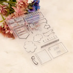 Schedule Label Planner Clear Stamp Set - lifestyle photo | clear stamp