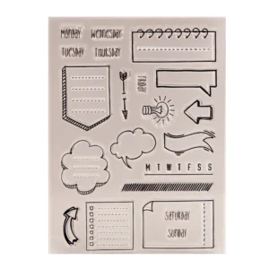 Schedule Label Planner Clear Stamp Set - packaging photo | clear stamp