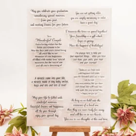 School Graduation Letters Clear Stamp Set