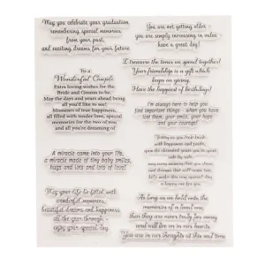 School Graduation Letters Clear Stamp Set - packaging photo | clear stamp