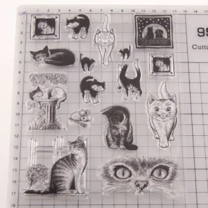 Set Of Cats Stamp Set - detail view | clear stamp
