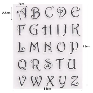 Set Of Letters Stamp Set - detail view | clear stamp