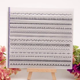 Set Of Straight Lines Stamp Set