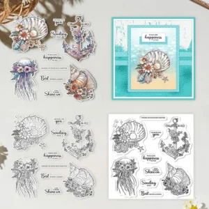 Shell Jellyfish Clear Stamps 01
