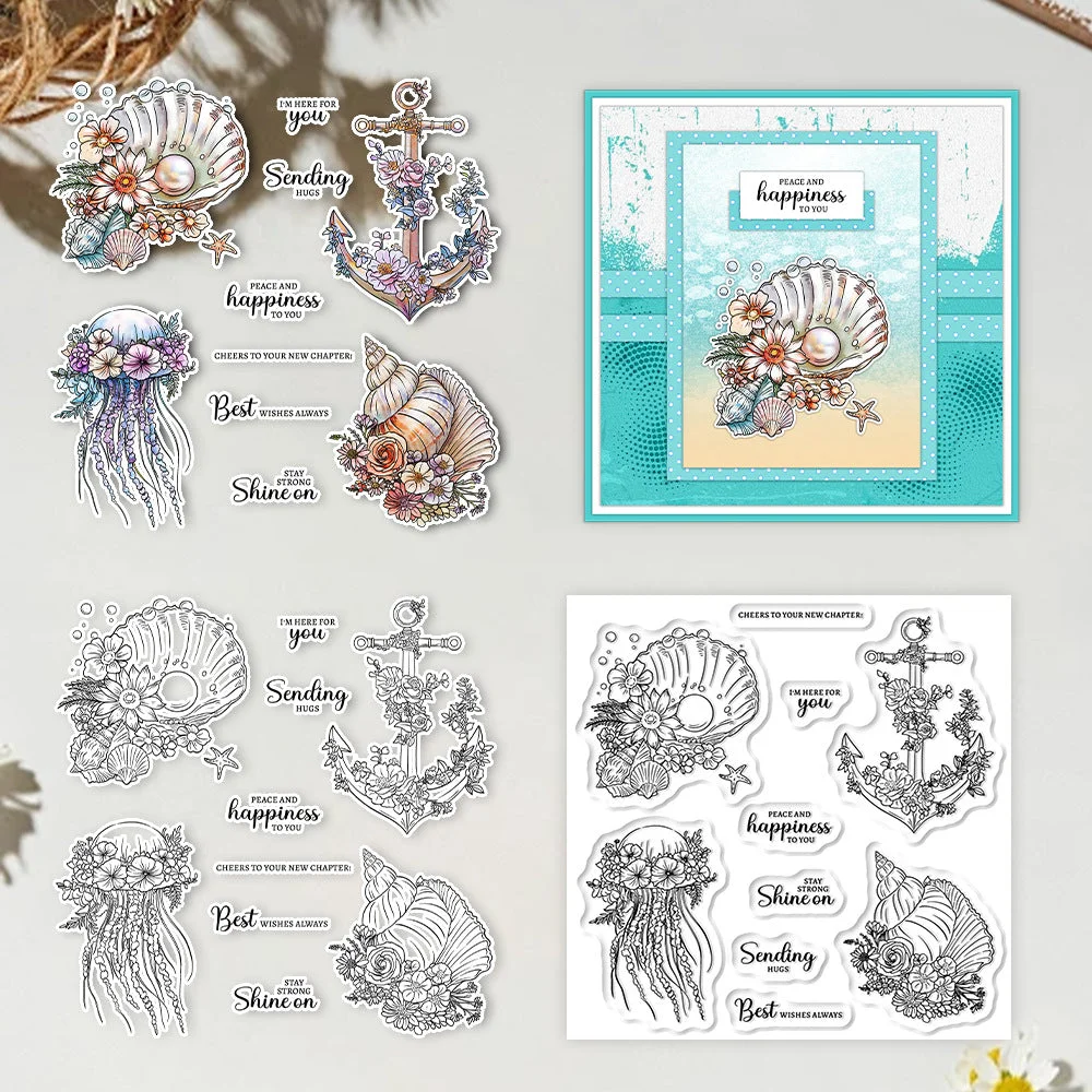 Shell Jellyfish Clear Stamps 01 Shell Jellyfish Clear Stamps 01