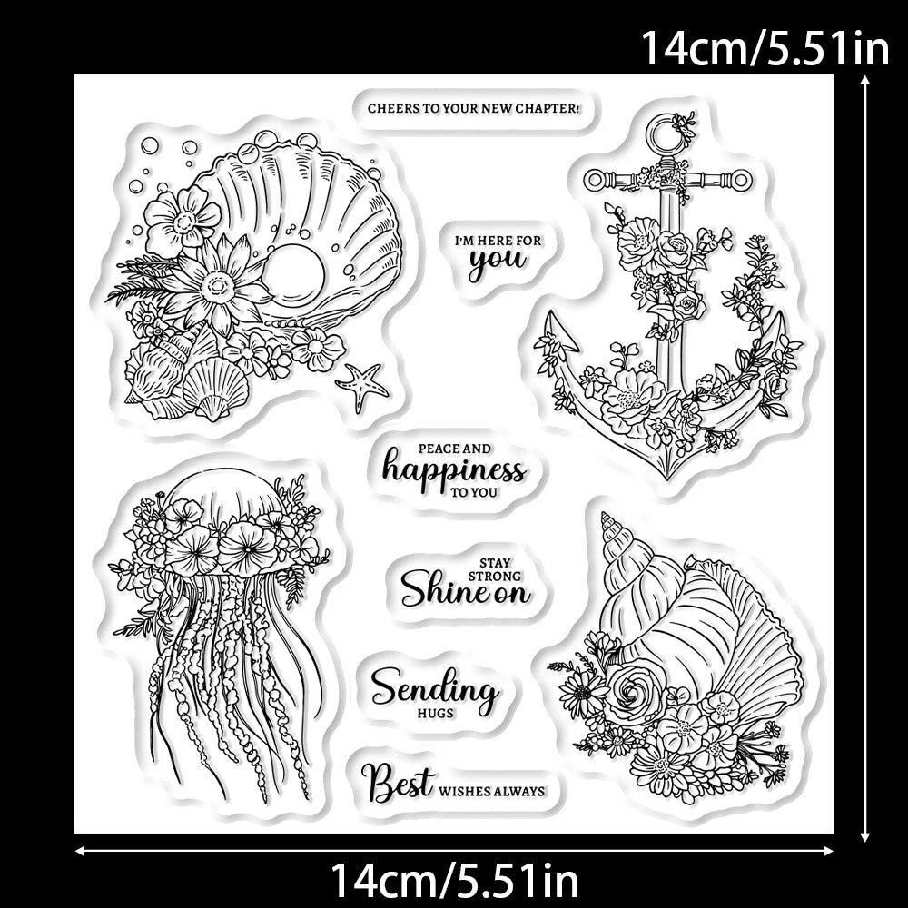 Shell Jellyfish Clear Stamps 02 Shell Jellyfish Clear Stamps 02