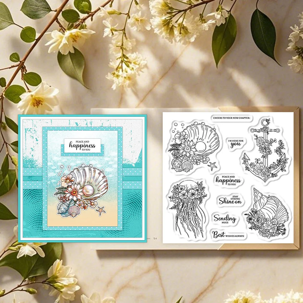 Shell Jellyfish Clear Stamps 04 Shell Jellyfish Clear Stamps 04