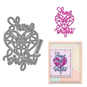Sumflying Shine Bright Geometric Heart Metal Cutting Dies