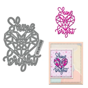 Shine Bright Geometric Heart Metal Cutting Dies 00