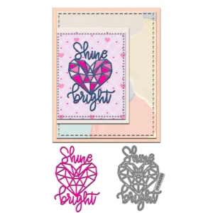Sumflying Shine Bright Geometric Heart Metal Cutting Dies Shine Bright Geometric Heart Metal Cutting Dies 04