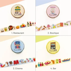 Cartoon Cafe Bookstore Washi Tape
