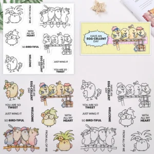 Sumflying Cute Birds Branch Clear Stamps Simple Birds Clear Stamps 03