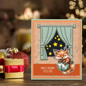 Sumflying Sleeping Fox Moon Stars Clear Stamps Sleeping Fox Clear Stamps 03