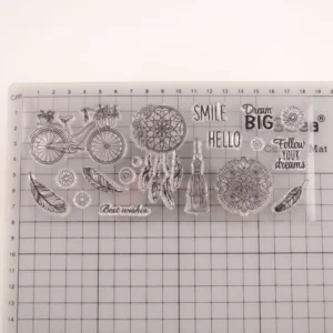 Smile Hello Stamp Set - detail view | clear stamp