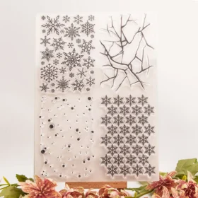 Snowflake Crack Stars Clear Stamp Set