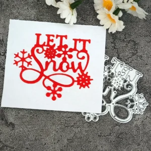 Snowflake Let it snow Letter main product photo | word metal cutting dies