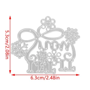 Snowflake Let it snow Letter product detail photo | word metal cutting dies