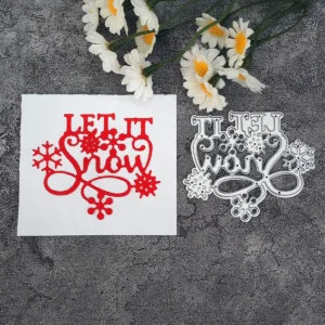 Snowflake Let it snow Letter product photo 3 | word metal cutting dies