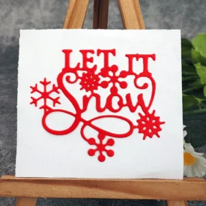 Snowflake Let it snow Letter product packaging photo | word metal cutting dies