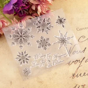Snowflake Stamp Set - size chart | clear stamp