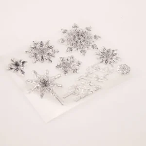 Snowflake Stamp Set - lifestyle photo | clear stamp