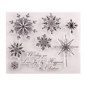 Snowflake Stamp Set - packaging photo | clear stamp