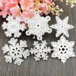 Sumflying Snowflakes metal cutting die - usage example