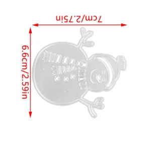 Snowman Metal Cutting Dies Detail View - 240-DC-1240