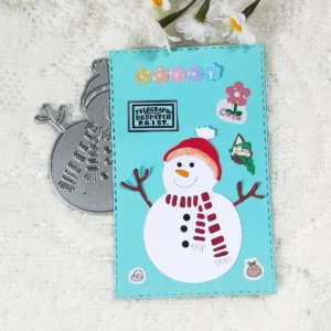 Snowman Metal Cutting Dies Back View - 240-DC-1240